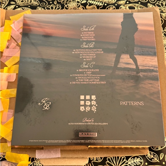 Signed Vinyl Kelsea Ballerini Patterns Album (Saturn & Moon) w/ Concert Confetti - Picture 2 of 3